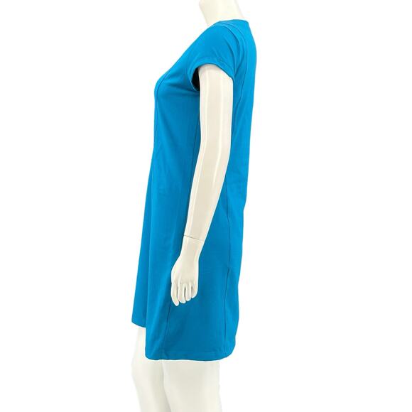 Toad & Co Dress Women Small Blue Aquaculture Short Sleeves Stretch Summer Travel - Picture 4 of 8
